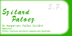 szilard palocz business card