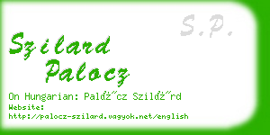 szilard palocz business card